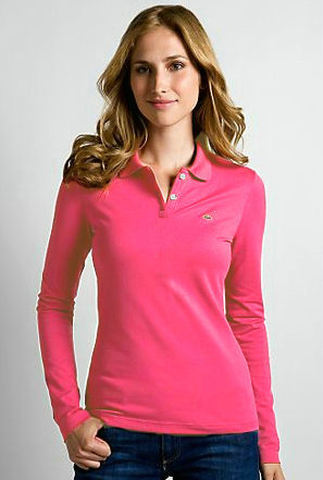 polo manche longue femme lacoste